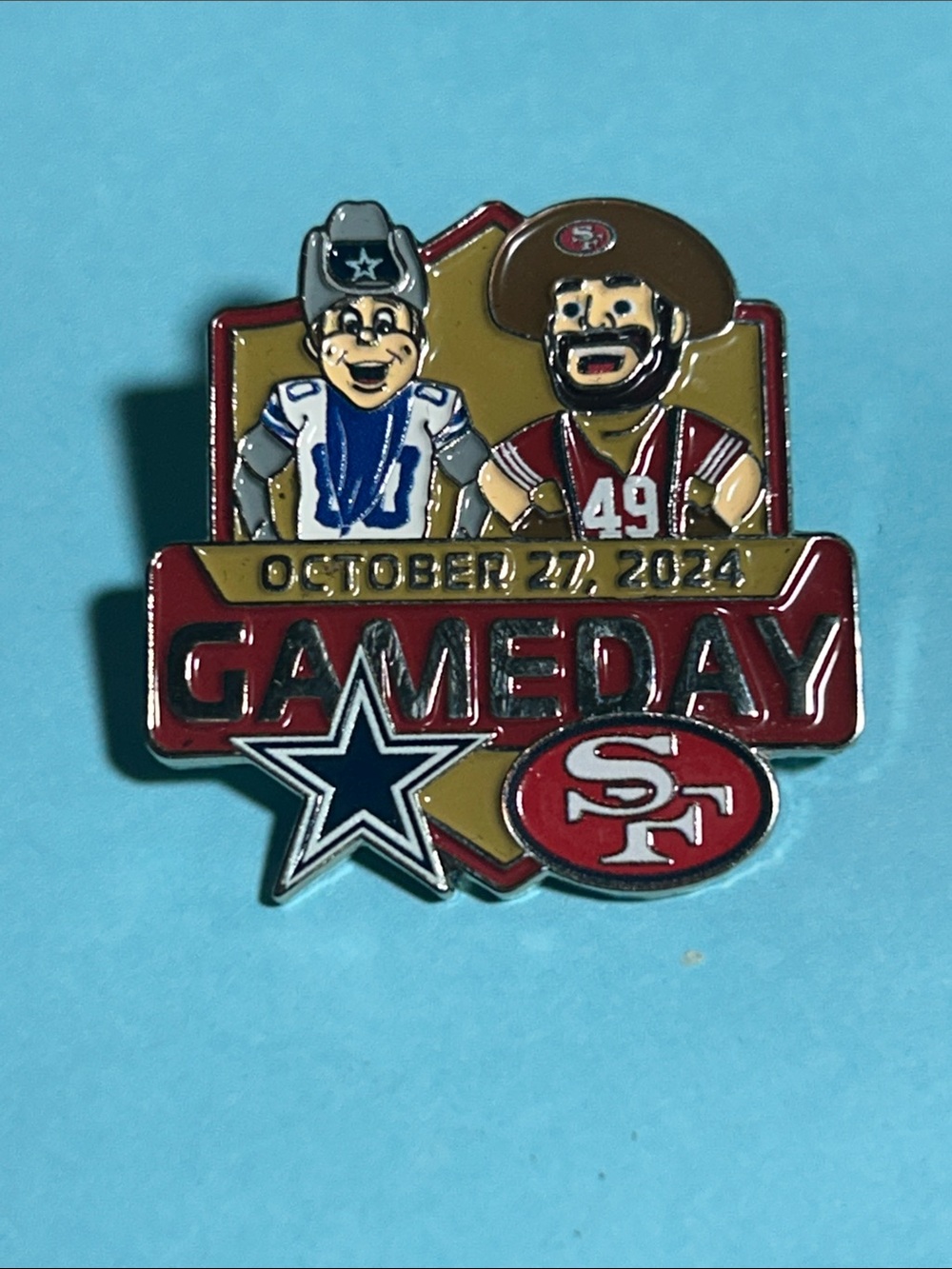 San Francisco 49ers vs Dallas Cowboys 10-27-2024 Levi’s Stadium Game day pin